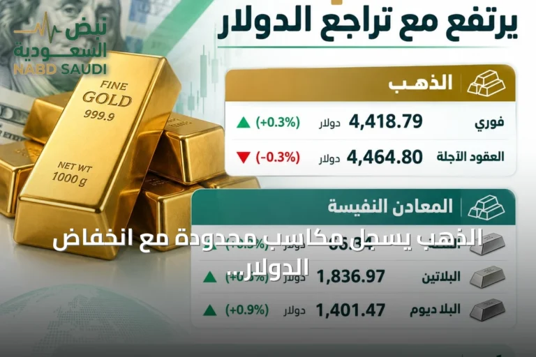 الذهب يسجل مكاسب محدودة مع انخفاض الدولار وترقب بيانات التضخم الأمريكية