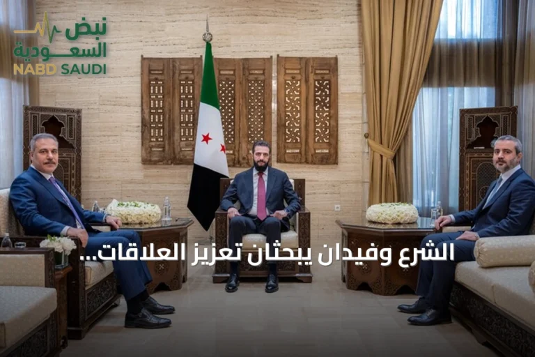 الشرع وفيدان يبحثان تعزيز العلاقات السورية التركية وتطوير التجارة