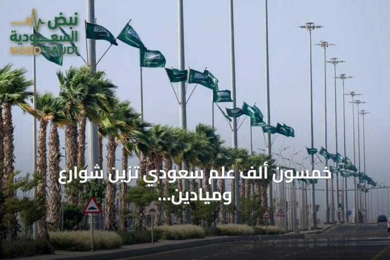 خمسون ألف علم سعودي تزين شوارع وميادين جازان بمناسبة اليوم الوطني