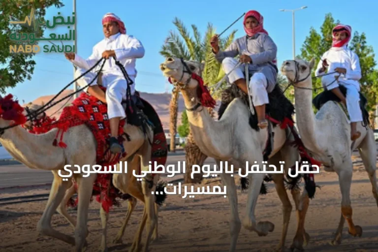 حقل تحتفل باليوم الوطني السعودي بمسيرات الهجن والخيل وعروض مسرحية تراثية