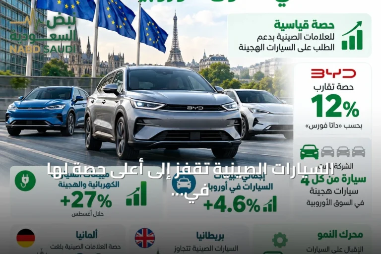السيارات الصينية تقفز إلى أعلى حصة لها في أوروبا مع ازدياد طلب المستهلكين على المركبات الهجينة