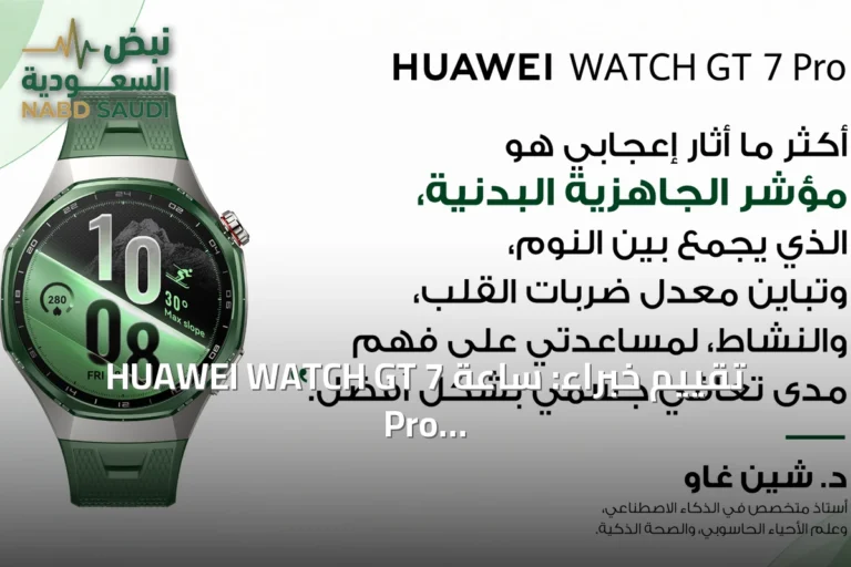 تقييم خبراء: ساعة HUAWEI WATCH GT 7 Pro تقيس النوم والنشاط والتعافي لتقدير الجاهزية اليومية