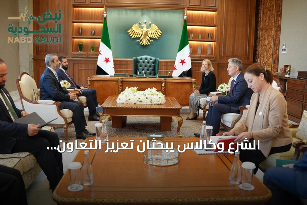 الشرع وكالاس يبحثان تعزيز التعاون الأوروبي السوري وإعادة الإعمار