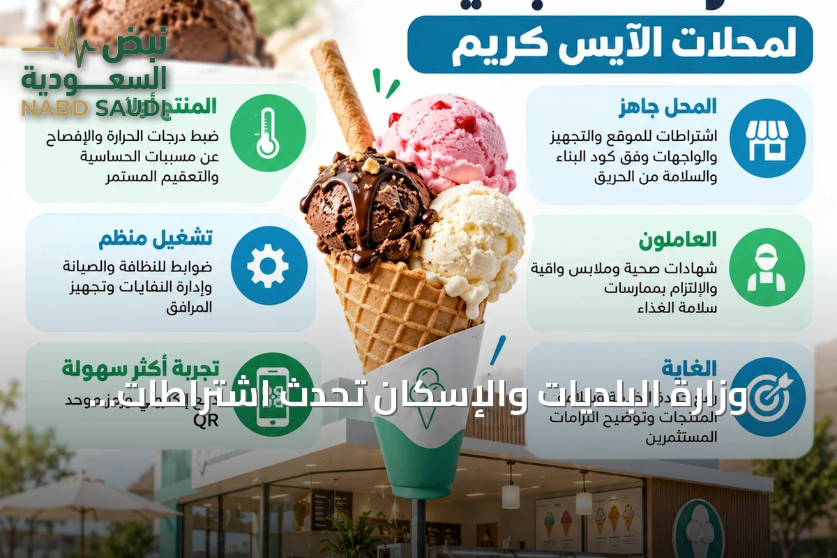 وزارة البلديات والإسكان تُحدث اشتراطات محلات المثلجات لضمان السلامة والجودة