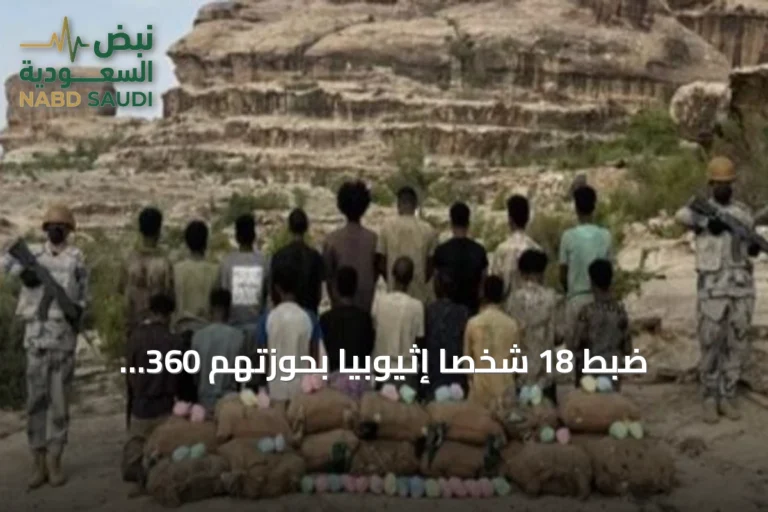 ضبط 18 شخصًا إثيوبيًا بحوزتهم 360 كيلوجرامًا من القات في عسير