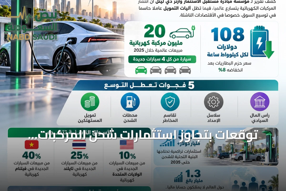 توقعات بتجاوز استثمارات شحن المركبات الكهربائية 524 مليار دولار بحلول 2035