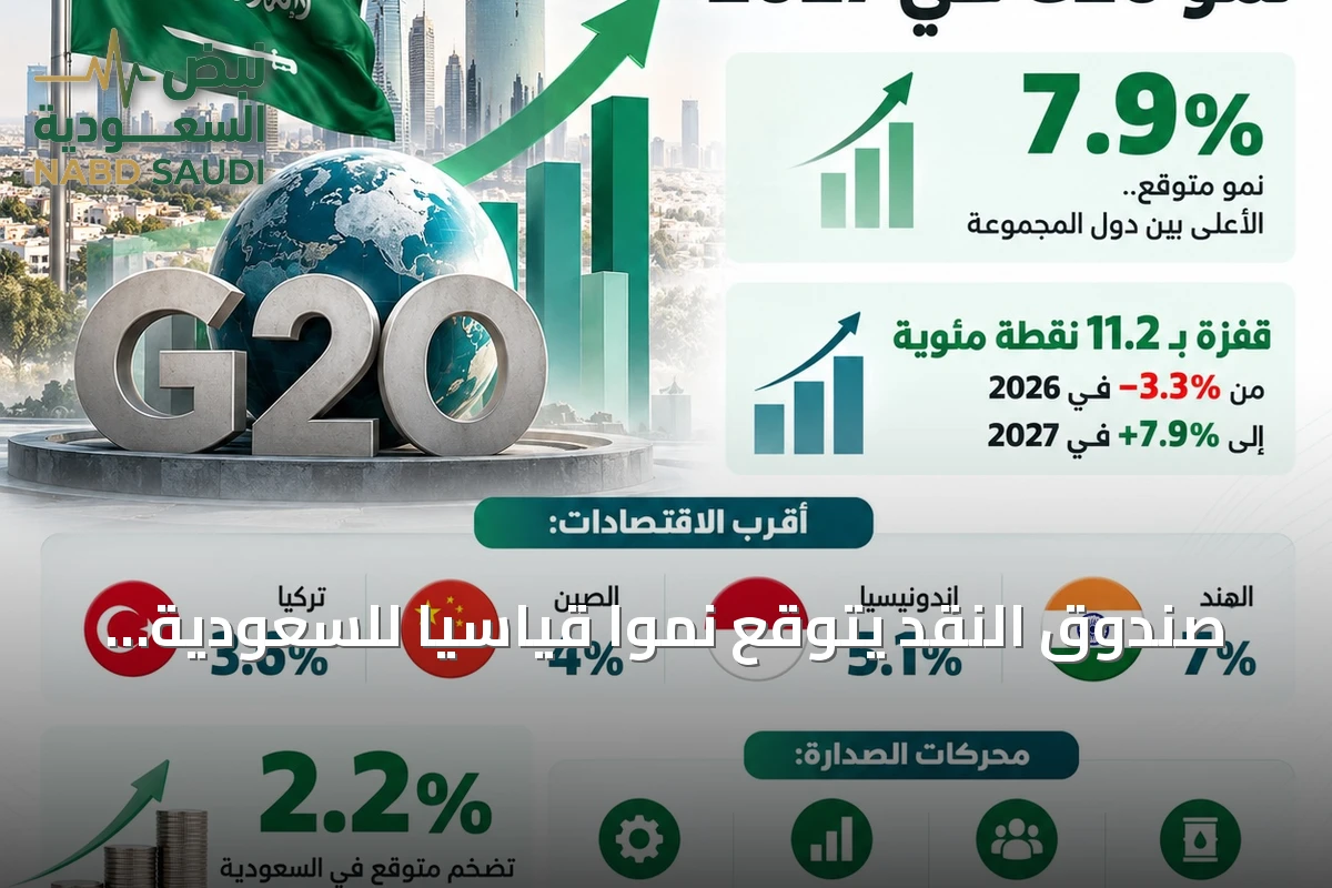 صندوق النقد يتوقع نمواً قياسياً للسعودية في 2027 وتضخماً ثانياً أدنى بعد الصين