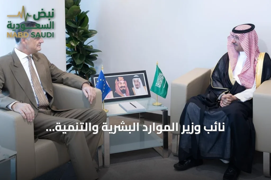 نائب وزير الموارد البشرية والتنمية الاجتماعية يستعرض مع سفير الاتحاد الأوروبي آفاق التعاون في سوق العمل