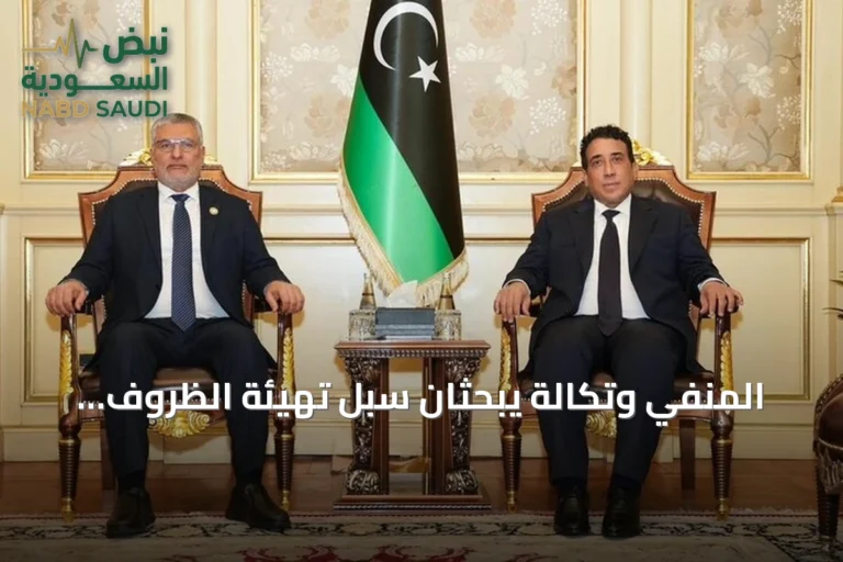 المنفي وتكالة يبحثان سبل تهيئة الظروف للانتخابات في ليبيا