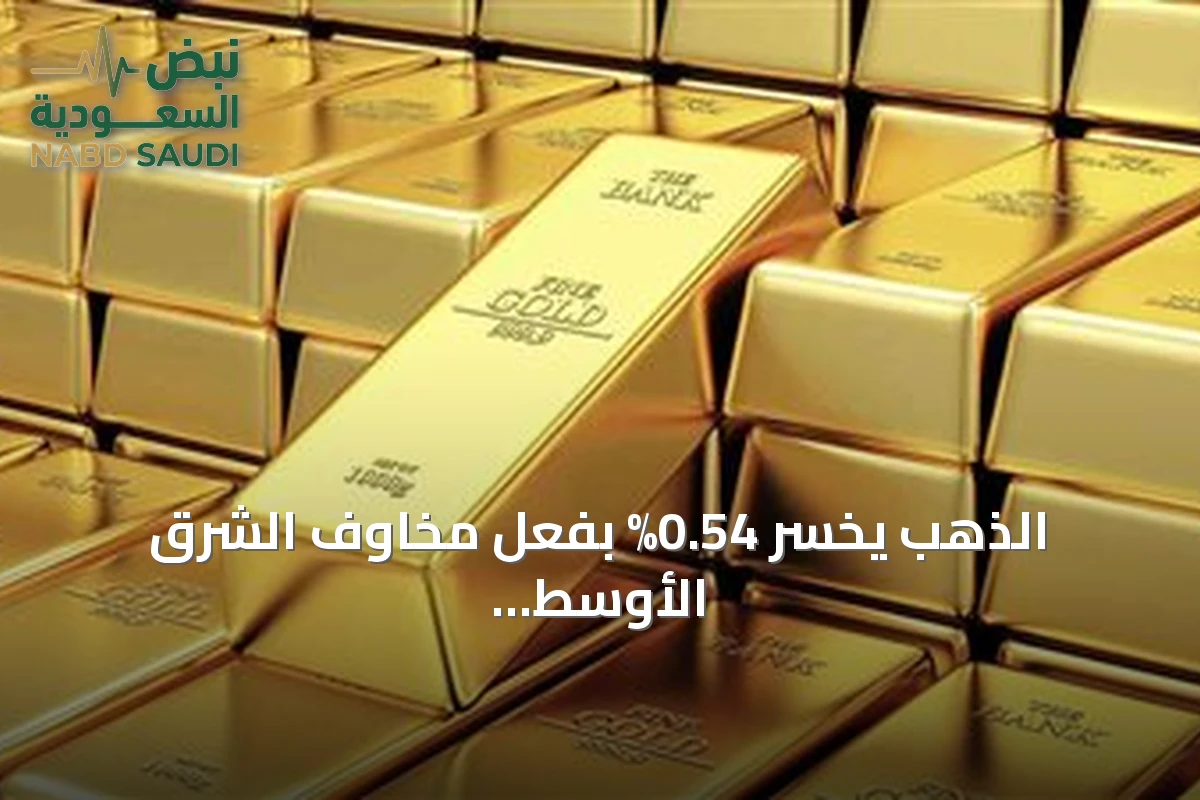 الذهب يخسر 0.54% بفعل مخاوف الشرق الأوسط وهبوط الدولار