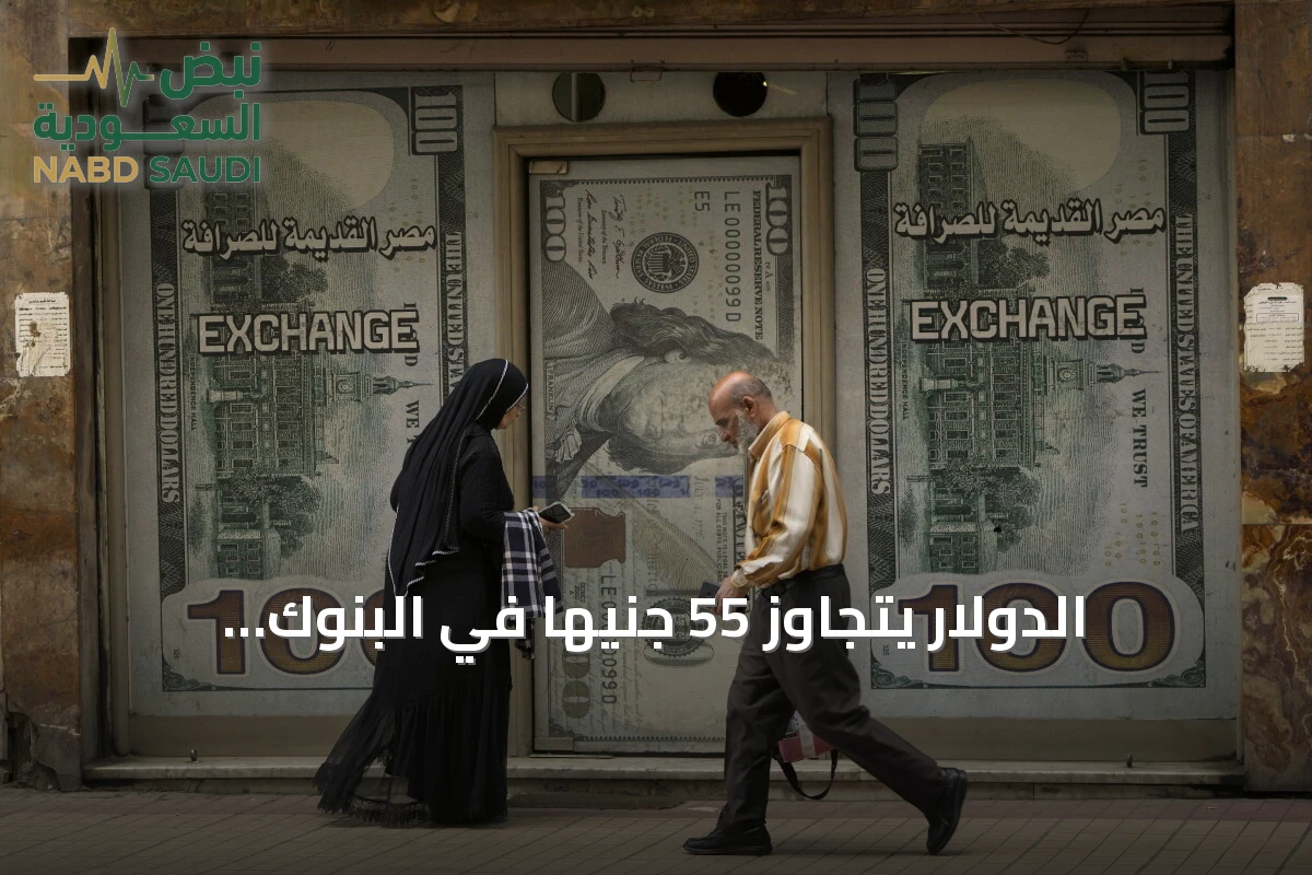 الدولار يتجاوز 55 جنيهاً في البنوك المصرية مع انخفاض قياسي للعملة المحلية