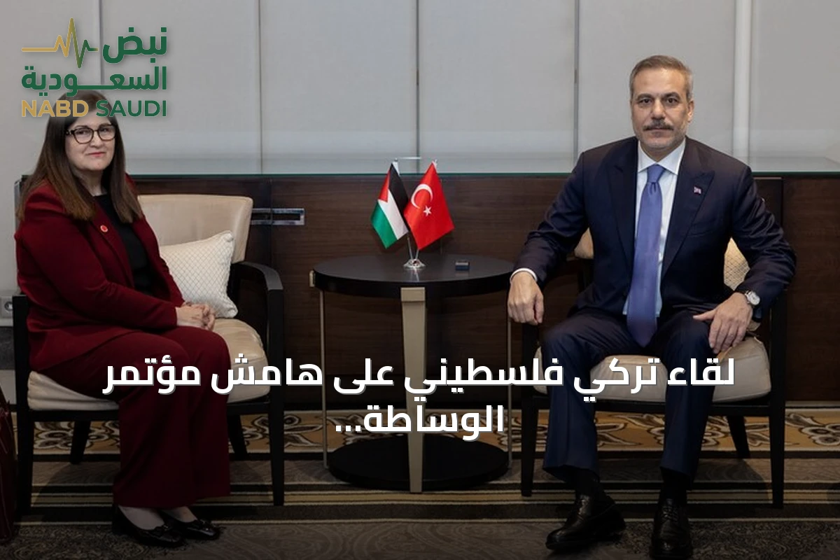 لقاء تركي فلسطيني على هامش مؤتمر الوساطة في إسطنبول