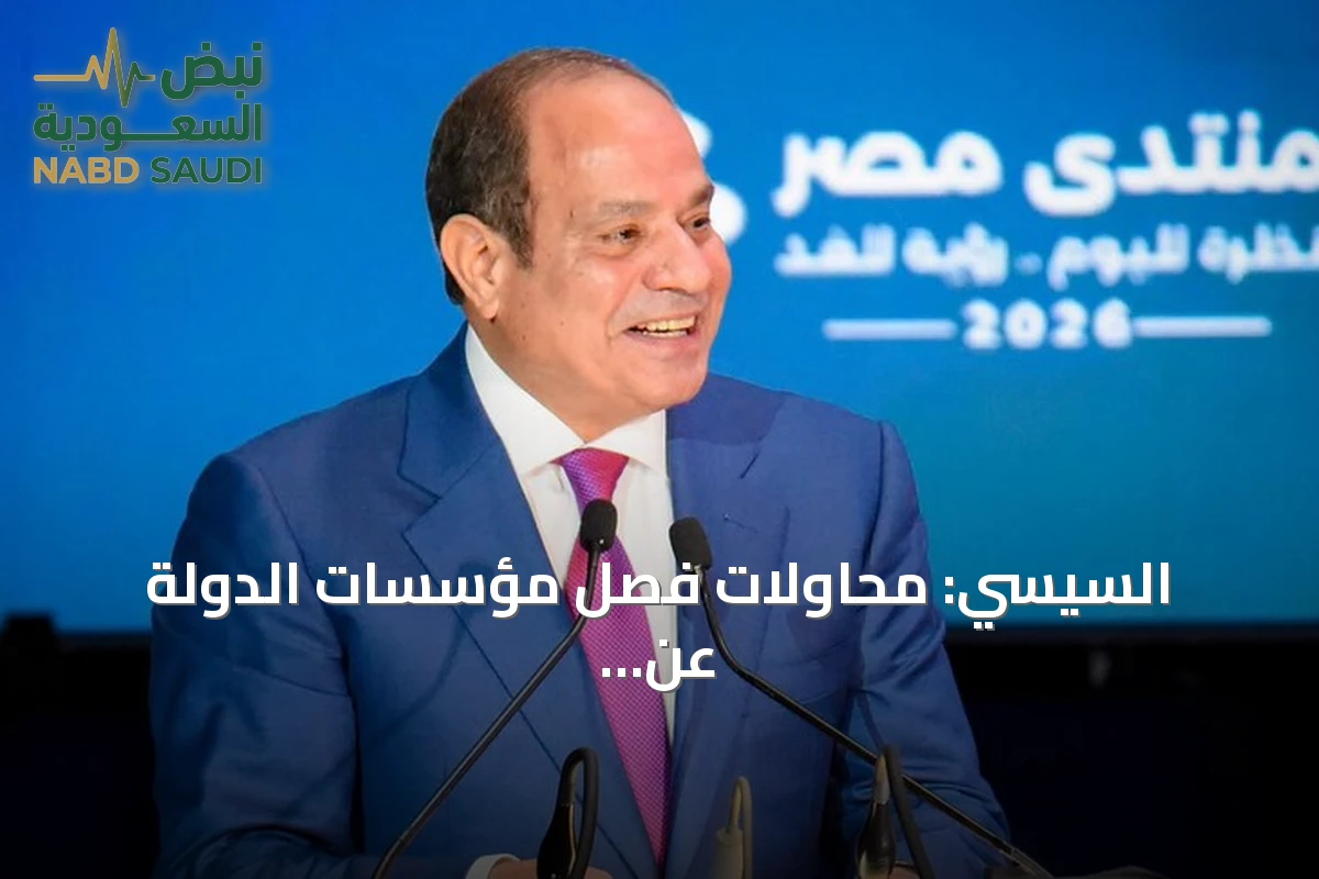 السيسي: محاولات فصل مؤسسات الدولة عن الشعب تستهدف تماسك البلاد