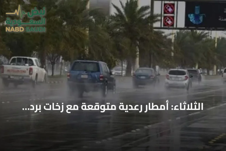 الثلاثاء: أمطار رعدية متوقعة مع زخات برد ورياح نشطة على عدة مناطق