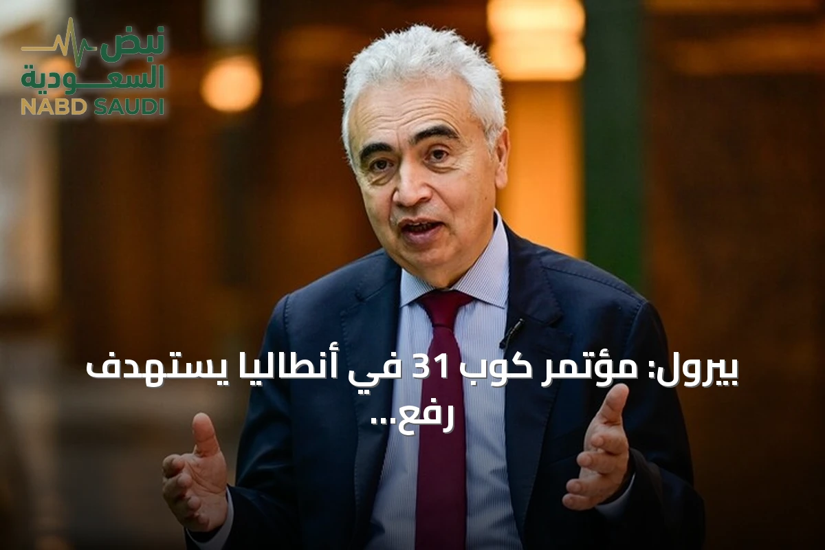 بيرول: مؤتمر كوب 31 في أنطاليا يستهدف رفع حصة الكهرباء عالمياً إلى 35%